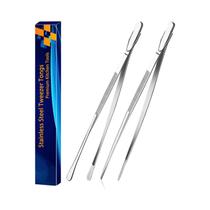 Pinça De Cozinha Extra Longa De Aço Inoxidável De 12 Polegadas Para Cozinhar Frutos Do Mar E