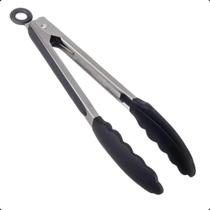 Pinça de Cozinha Inox Silicone 21cm com Trava Antiderrapante Pinça de Cozinha Inox Silicone 21cm com Trava Antiderrapante