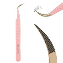 Pinça de extensão de cílios Ms.Queen Fiber Tip Curved Lash