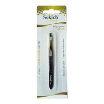 Pinça de Sobrancelha Aço Inox Esterilizável Profissional Ponta Reta Dourada - Sekich