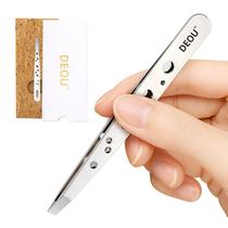 Pinça de sobrancelha DEOU Professional em aço inoxidável com 9 furos