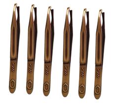 Pinça De Sobrancelha Nzx Bronze Profissional 6 Unidades Pinça De Sobrancelha Nzx Bronze Profissional 6 Unidades