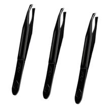 Pinça De Sobrancelha Nzx Preta Profissional 3 Unidades