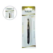 Pinça de Sobrancelha Profissional Ponta Reta Dourada em Inox - Sekich Pinça de Sobrancelha Profissional Ponta Reta Dourada em Inox - Sekich