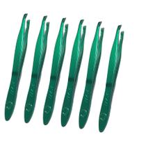 Pinça De Sobrancelha Profissional Verde Nzx Atacado 6 Uni