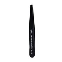 Pinça de Sobrancelha Staleks Expert Pro 11 Chanfrada Preta TE-11-4