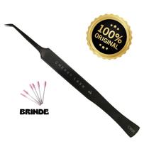 Pinça Extensão de Cílios Cherry Lash CB06 Mini Curva Curta