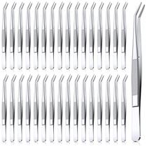 Pinça Honoson, ponta serrilhada curva de aço inoxidável, 32 unidades Pinça Honoson, ponta serrilhada curva de aço inoxidável, 32 unidades