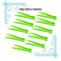 Pinça infantil Verde - Desenvolve a Coordenação motora fina e preensão 10 Unidades