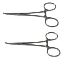 Pinca Inox Mosquito 12,5Cm Curva 2X1 Dentes Kit Com 2 Pinca Inox Mosquito 12,5Cm Curva 2X1 Dentes Kit Com 2