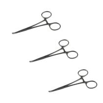 Pinca Inox Mosquito 12,5Cm Curva 2X1 Dentes Kit Com 3 Pinca Inox Mosquito 12,5Cm Curva 2X1 Dentes Kit Com 3