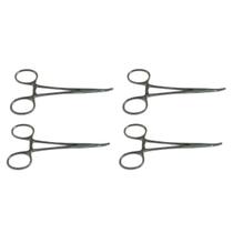 Pinca Inox Mosquito 12,5Cm Curva 2X1 Dentes Kit Com 4 Pinca Inox Mosquito 12,5Cm Curva 2X1 Dentes Kit Com 4