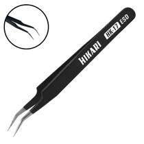 Pinça Metal Ponta Curva Anti-estatica 115mm Hk-17 ESD Hikari