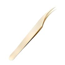 Pinça Nagaraku N-02-2 Dourada Extensão Cílios Lash Design