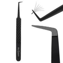 Pinça para cílios Ms.Queen Diamond Grip 90 Fiber Tip preta