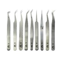 Pinça para extensão de cílios fio a fio e volume russo sobelle premium Prata Pinça para extensão de cílios fio a fio e volume russo sobelle premium Prata