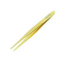 Pinça para Sobrancelhas Ponta Fina Dourada Dilcintia T-5001PF-GD - Alta Precisão e Design Ergonômico