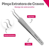 Pinça Ponta Curvada para Extrair Cravos Aço Inox 5 Dilcintia Pinça Ponta Curvada para Extrair Cravos Aço Inox 5 Dilcintia
