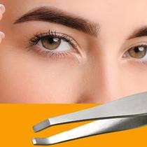 Pinça Profissional para Sobrancelha Santa Clara Aço Inox Escovado, Ponta Reta e Inclinada Alta Precisão e Durabilidade Pinça Profissional para Sobrancelha Santa Clara Aço Inox Escovado, Ponta Reta e Inclinada Alta Precisão e Durabilidade