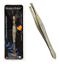 Pinça Sobrancelha Profissional Inox Macrilan Ponta Reta Inox Pinça Sobrancelha Profissional Inox Macrilan Ponta Reta Inox