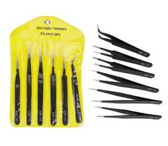 Pinças Anti Estatica Kit 6 unidades