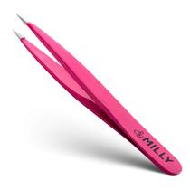 Pinças da MILLY Pointed em aço inoxidável de alto carbono rosa