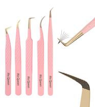 Pinças de cílios Ms.Queen para extensões de cílios, conjunto de 5 Pinças de cílios Ms.Queen para extensões de cílios, conjunto de 5