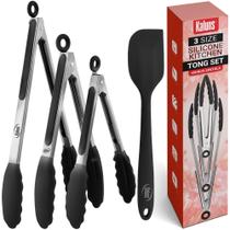 Pinças de cozinha Kaluns Cooking Grelling Set 4 em aço inoxidável Pinças de cozinha Kaluns Cooking Grelling Set 4 em aço inoxidável