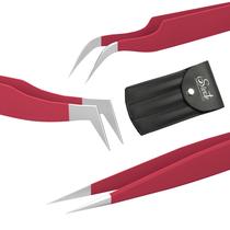 Pinças de extensão de cílios SIVOTE Lash Volume & Classic, pacote com 3