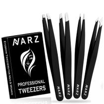 Pinças NARZ Professional em Aço Inoxidável para Pêlos Faciais