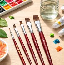 Pincéis Condor Artístico Profissional kit com 5 unid. para Pintura, Acrílica, Tecido e Tela Pincéis Condor Artístico Profissional kit com 5 unid. para Pintura, Acrílica, Tecido e Tela