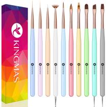 Pincéis de arte para unhas KINGMAS, 10 peças, pintura em esmalte em gel Pincéis de arte para unhas KINGMAS, 10 peças, pintura em esmalte em gel