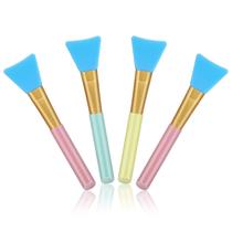 Pincéis de máscara facial de silicone Cuttte Flexible Facial 4 unidades