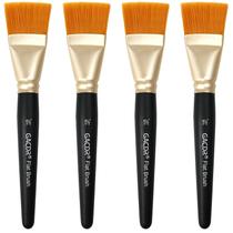 Pincéis de pintura GACDR 38mm planos para pintura acrílica 4 peças