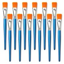 Pincéis de pintura GACDR de 1 polegada plana para pintura acrílica x12