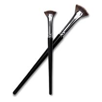 Pincéis de rímel TEONEI Fan Pincel de sobrancelhas para cílios Pincel de maquiagem para cílios Ferramentas de maquiagem Pincel de cílios Pincel de sobrancelha Pincel de sombra para olhos, 2 unidades (alça de plástico)