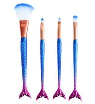 Pincéis De Sereia Kit Com 4 Unidades - ul Escuro Pincéis De Sereia Kit Com 4 Unidades - ul Escuro