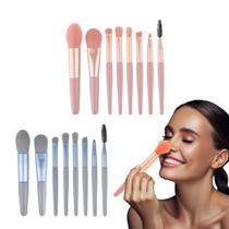 Pincéis Para Maquiagem Kit 16 Peças Mini Pincel Precisão C/ Estojo