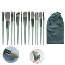 Pincel 13 Peças Make Up Maquiagem Corretivo Po Compacto