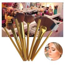 Pincel 8 Peças Maquiagem Make Up Base Corretivo Po Sombra
