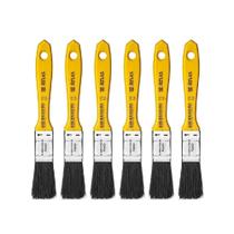 Pincel Atlas, Trincha Média, Cerdas Pretas, 3/4" - 6 Unidades