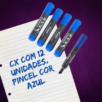 Pincel atômico cor azul recarregavel permanente com 12 unidades Pincel atômico cor azul recarregavel permanente com 12 unidades
