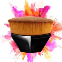 Pincel Base Plana Hexagonal Oval Tiktok Make Profissional Pincel Base Plana Hexagonal Oval Tiktok Make Profissional