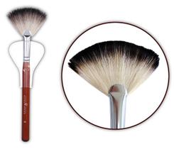 Pincel Brown Line 6 Leque Para Retirar Excessos e Pó Iluminador Klass Vough