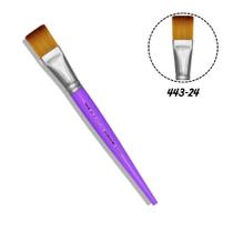 Pincel Chato 443 - 24 Longo Sintético Tigre Cerdas Marrom