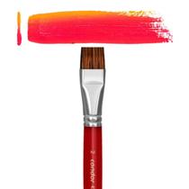 Pincel Chato Curto Orelha Boi Longo Vermelho 421-14 Condor Pincel Chato Curto Orelha Boi Longo Vermelho 421-14 Condor