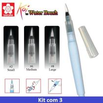 Pincel Com Reservatório De Água Water Brush Koi Sakura C/ 3