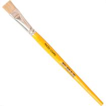 Pincel Compel Chato Cerda Branca 14 - Kit C/6 PC