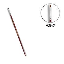 Pincel Condor 421-0 Chato Curto Orelha de Boi Cabo Longo