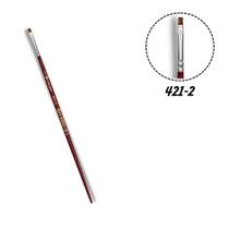 Pincel Condor 421-02 Chato Curto Orelha de Boi Cabo Longo